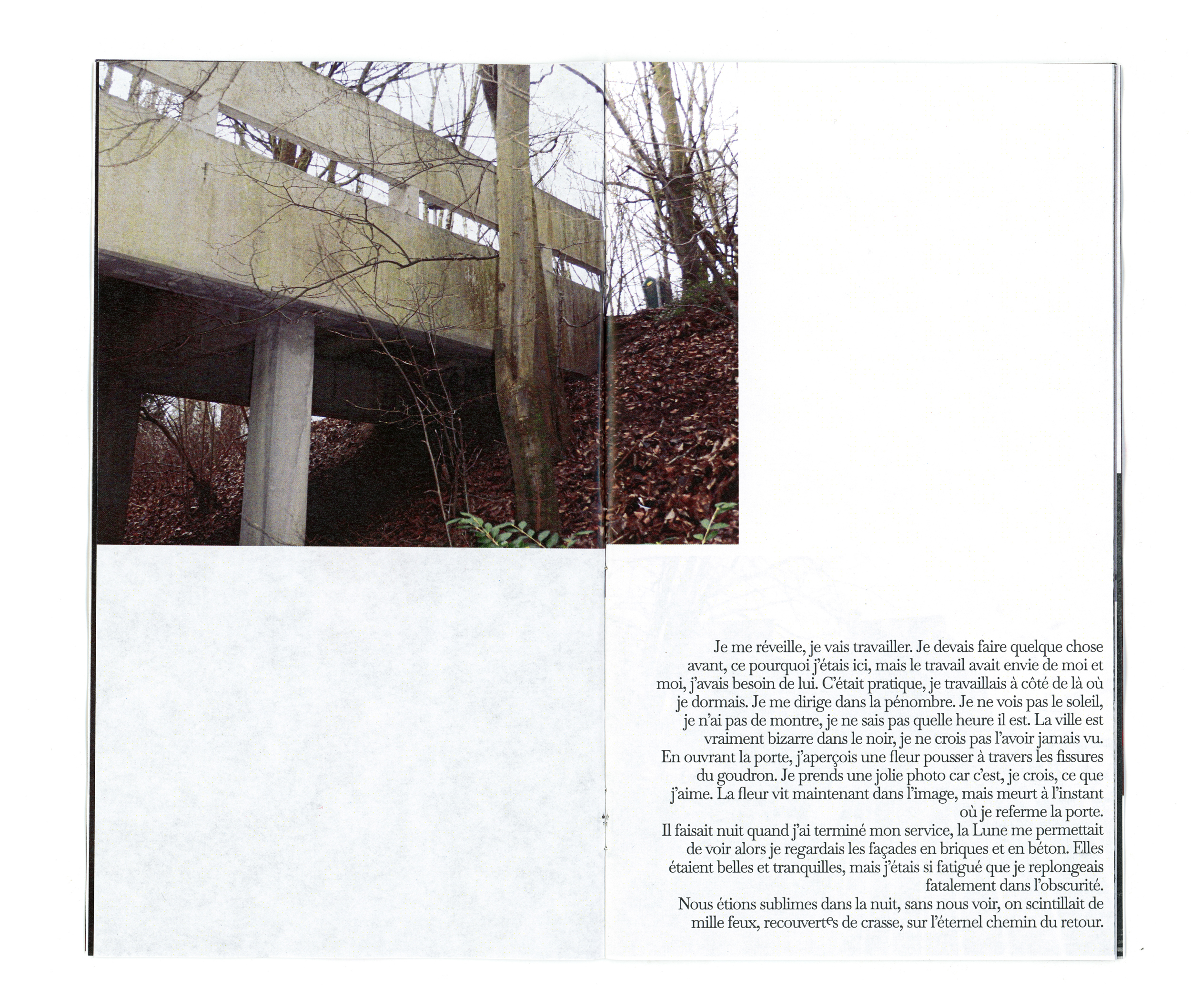 a small photo and fiction edition about a student wandering in its university, dealing with depression and precarity